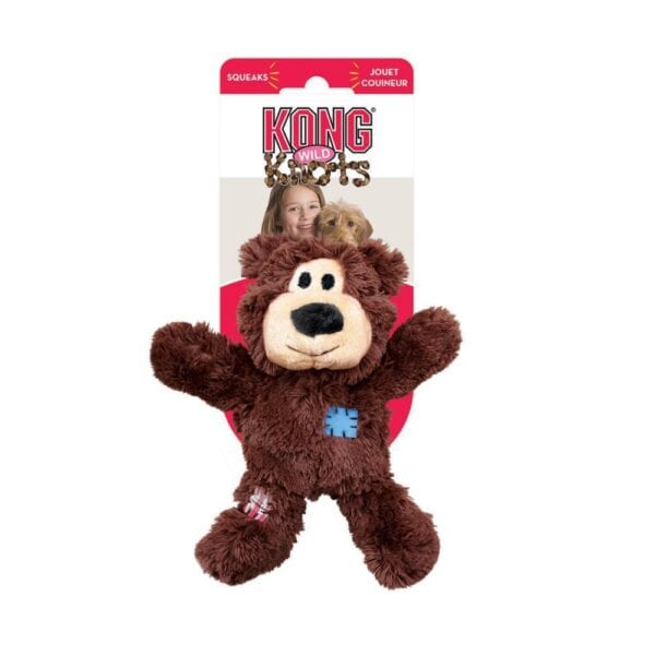 Brinquedo Pelúcia Kong Wild Knots Bear - Urso de Pelúcia com corda Resistente