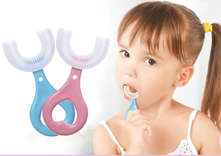 Escova Dental Macia Infantil 360° Em Forma De U - CompraFácil